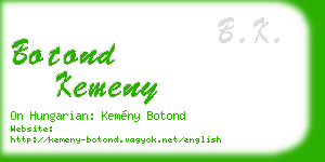 botond kemeny business card