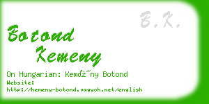 botond kemeny business card